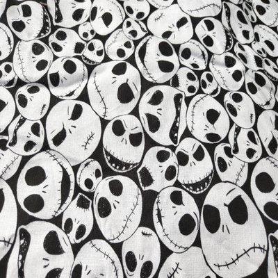 Skulls Black and White! 1 Meter Medium Thickness  Cotton Fabric, Fabric by Yard, Yardage Cotton Fabrics for  Style Garments, Bags - fabrics-top