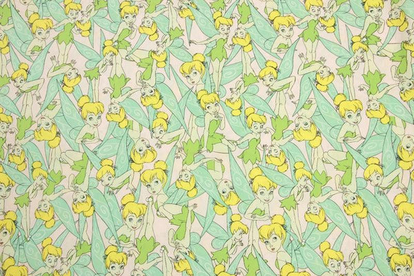 Tinker Bell the Fairies Green! 1 Yard Quality Medium Thickness Plain Cotton Fabric, Fabric by Yard, Yardage Cotton Fabrics for Style 2101