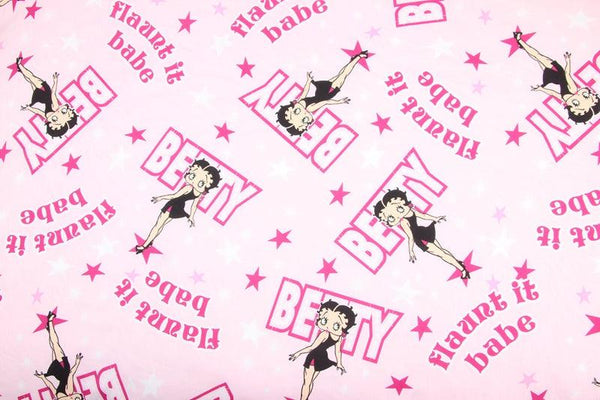 Flaunt It Babe, Betty Boop pink! 1 Meter Medium Thickness Cotton Fabric, Fabric by Yard, Yardage Cotton Fabrics for Style Clothes  Bags 2104