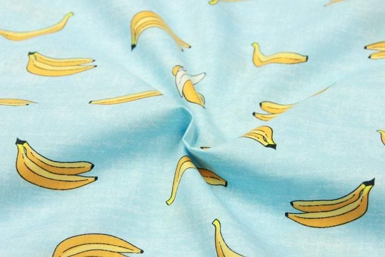 Small Banana blue! 1 Meter Medium Thickness Plain Cotton Fabric, Fabric by Yard, Yardage Cotton Fabrics for  Style Garments, Bags - fabrics-top