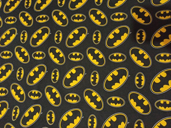 Batman Logo! 1 Meter Medium Thickness Printed Plain Cotton Fabric, Fabric by Yard, Yardage Batman Fabric