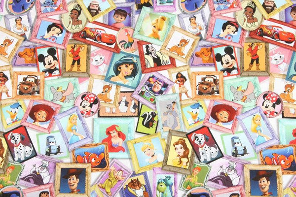 Animated Pircture Character's Portrait! 1 Meter Printed Cotton Fabric, Fabric by Yard, Yardage Fabrics, Children  Kids 2103