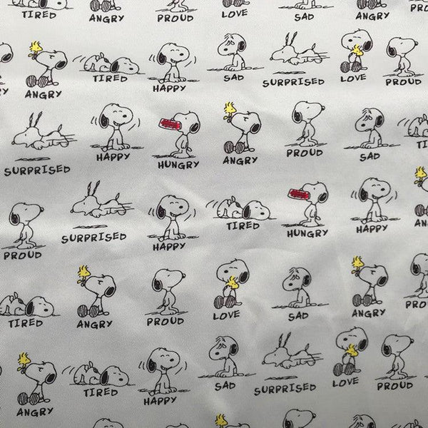 Snoopy's Emotions! 1 Yard Thick Twill Polyester Toile Fabric, Fabric by Yard, Yardage Poly Fabrics for Bags Kids Children Style