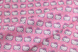 Hello Kitty rosy / Pink ! 1 yard Quality Printed Plain Cotton Fabric, Fabric by Yard, Yardage  Bag Fabrics, Children Fabrics, Kids, Japanese - fabrics-top