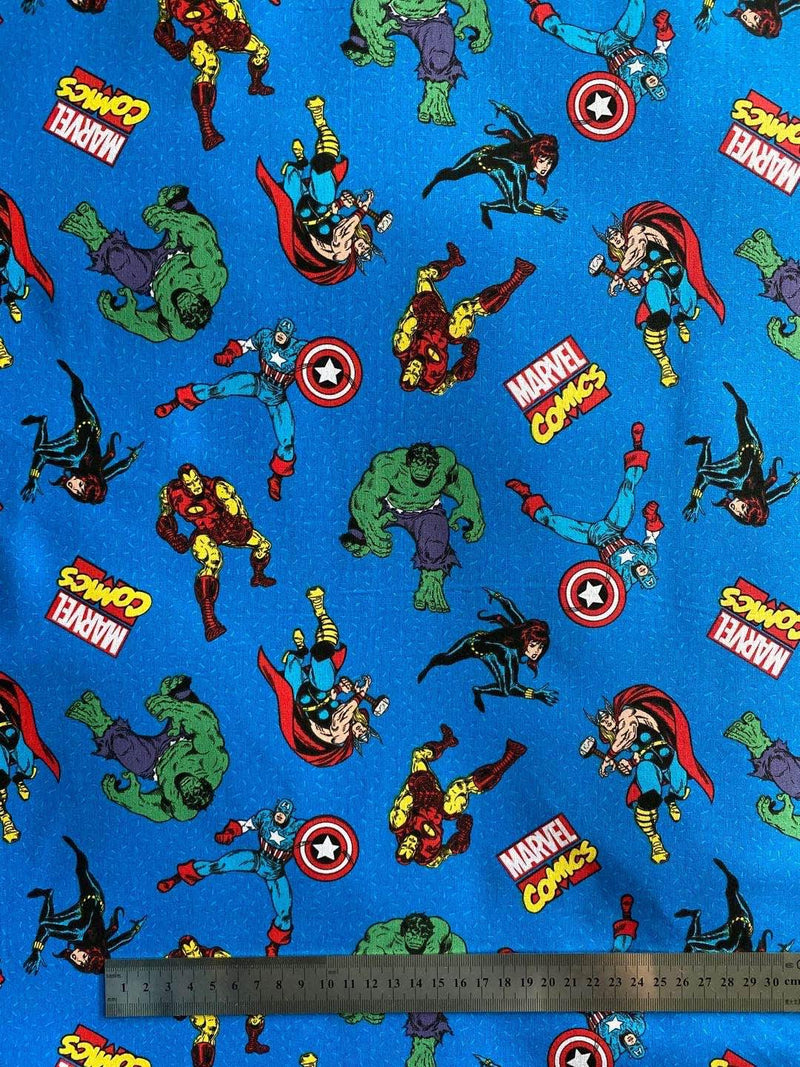 Collection 2 the Avengers Marvel Comics Super Hero! 1 Meter Medium Thickness Plain Cotton Fabric, Cotton Fabrics for  Style Garments, Masks - fabrics-top