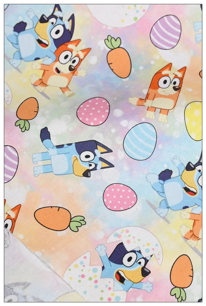 Bluey and Bingo the Aussie Dogs 7 Colors! 1 Yard Quality Medium Thickness Plain Cotton Fabric, Fabric Aussie 2203 - fabrics-top