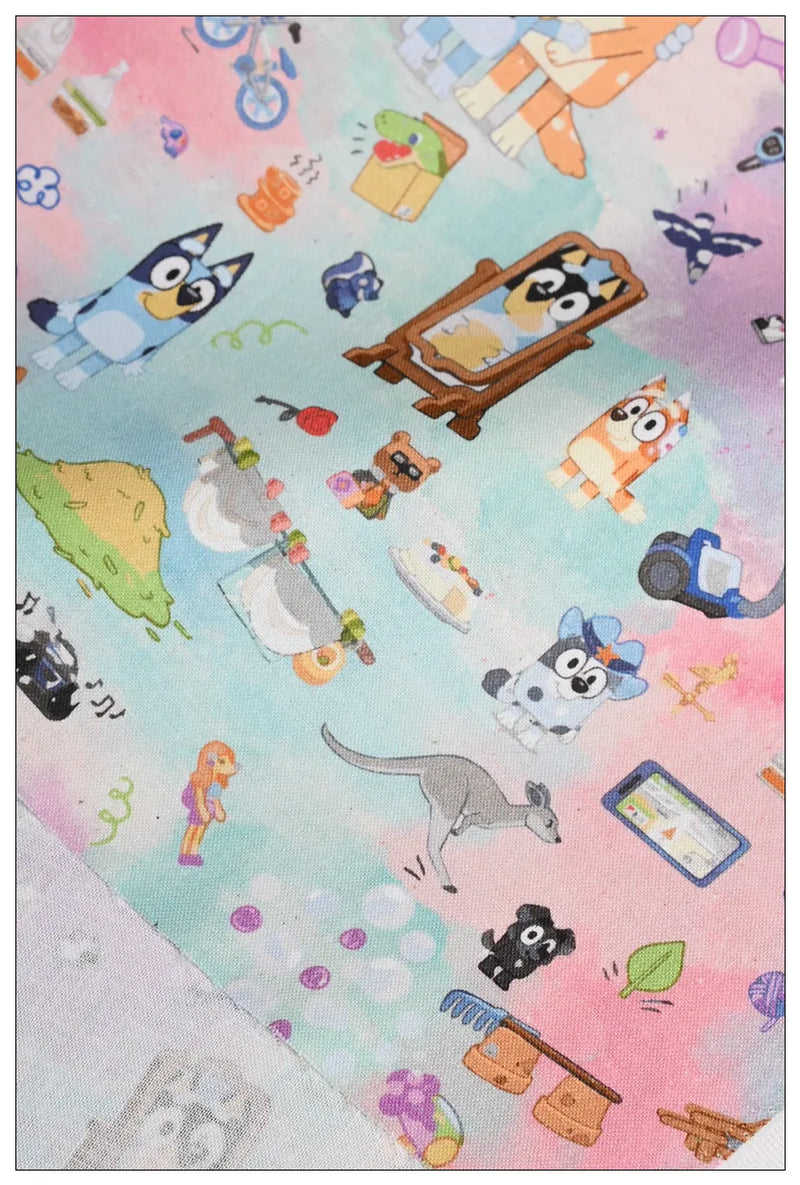 Bluey and Bingo the Aussie Dogs 7 Colors! 1 Yard Quality Medium Thickness Plain Cotton Fabric, Fabric Aussie 2203 - fabrics-top