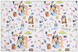 Bluey and Bingo the Aussie Dogs 7 Colors! 1 Yard Quality Medium Thickness Plain Cotton Fabric, Fabric Aussie 2203 - fabrics-top