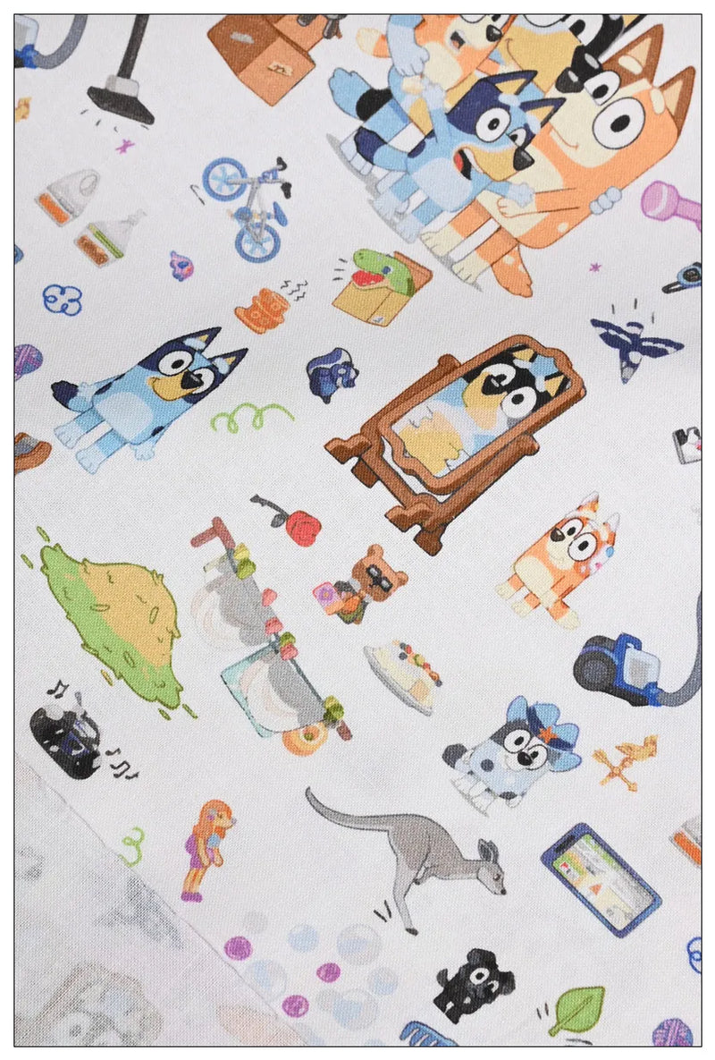 Bluey and Bingo the Aussie Dogs 7 Colors! 1 Yard Quality Medium Thickness Plain Cotton Fabric, Fabric Aussie 2203 - fabrics-top