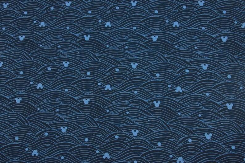 Mickey blue Wave and Bubbles! 1 Meter Medium Thickness  Cotton Fabric, Fabric by Yard, Yardage Cotton Fabrics for  Style Garments, Bags - fabrics-top