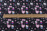 Eat the Rich  Hello Kitty ! 1 Meter Printed Cotton Fabric, Fabric by Yard, Yardage  Bag Fabrics, Children  Kids, Japanese - fabrics-top