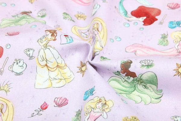 The Princesses pink! 1 Meter Plain cotton fabric, Medium printed fabric, clothing fabric, pure cotton, cartoon animation 2103 - fabrics-top