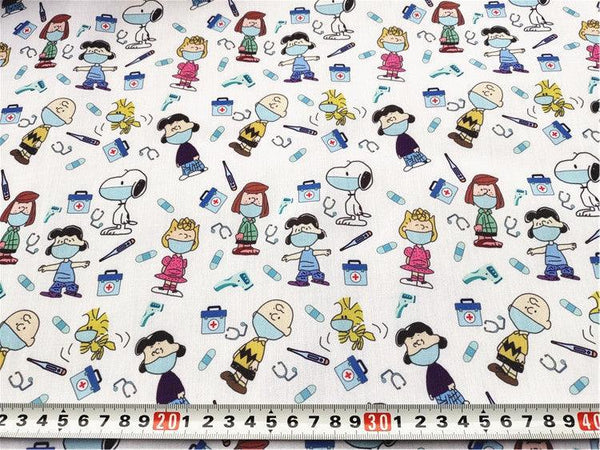 Snoopy and Charlie Brown in Hospital! 1 Yard Plain Polyester Blends Fabric, Fabric by Yard, Yardage  Fabrics for  Style Garments, Bags