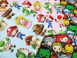 Super Mario 3D! 1 Meter Top Quality Medium Thickness Plain Cotton Fabric, Fabric by Yard, Yardage Cotton Fabrics for  Style Garments, Bags - fabrics-top