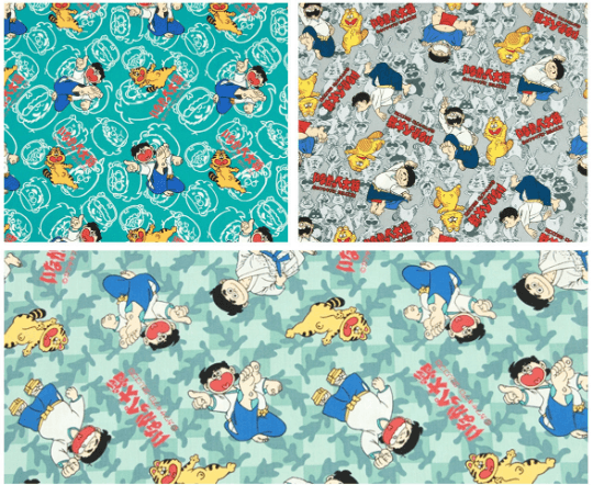 いなかっぺ大将 Japanese Cartoons series 1! 1 Meter Light Weight Cotton Fabric, Fabric by Yard, Yardage Cotton Fabrics for Style Clothes, Bags