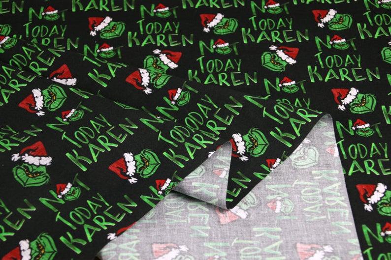 Not Today Karen Grinch! 1 Meter Medium Children Plain Cotton Fabric, Fabric by Yard, Yardage Cotton Fabrics for  Style Garments, Bags - fabrics-top