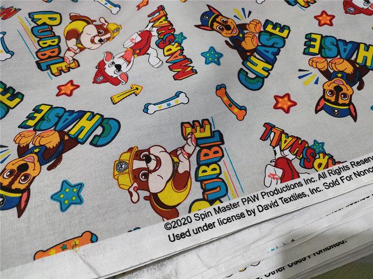 Paw Patrol gray! 1 Meter Medium Thickness Cotton Fabric, Fabric by Yard, Yardage Cotton Fabrics for Style Clothes, Bags Dog, Great Dane - fabrics-top