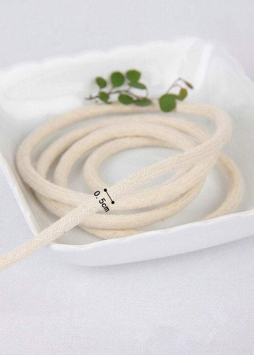 10 yards of Cotton Rope as Draw String, White Color, Rope, Cord, Cotton Rope, 0.5cm, 5mm dimensions,10 yards, 9 meters - fabrics-top