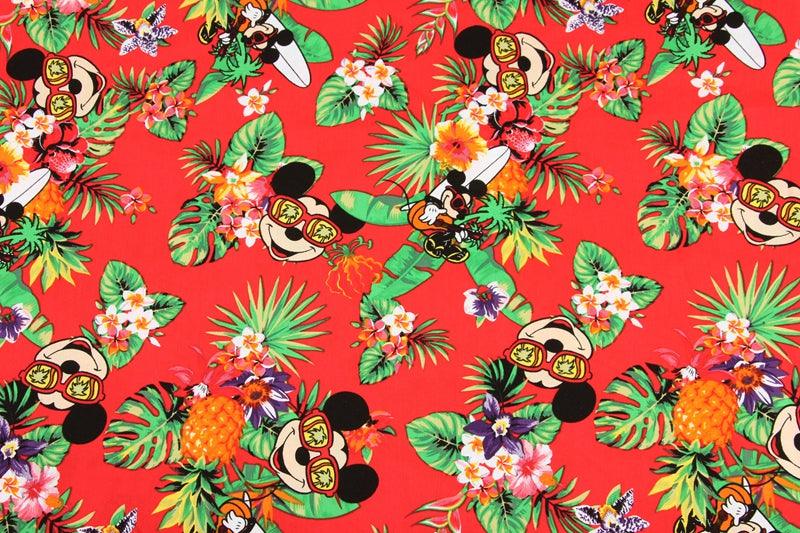 Mickey Red! 1 Yard Medium Weight Poly Fabric, Fabric by Yard, Yardage  Fabrics for  Style Garments, Bags