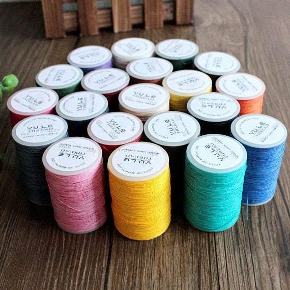 Hermes' Choice, Top Quality 600 Wax Linen Thread, Paraffined Flaxen Thread for Leather Sewing, 0.6mm thickness,Wax Flaxen Thread