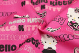 Hello Kitty rosy / Pink ! 1 yard Quality Printed Plain Cotton Fabric, Fabric by Yard, Yardage  Bag Fabrics, Children Fabrics, Kids, Japanese - fabrics-top