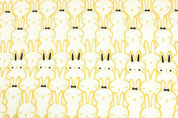 Bunny Gold! 1 Meter Medium Thickness Cotton Fabric, Fabric by Yard, Yardage Cotton Fabrics for Style Clothes, Bags Rabbits 202009