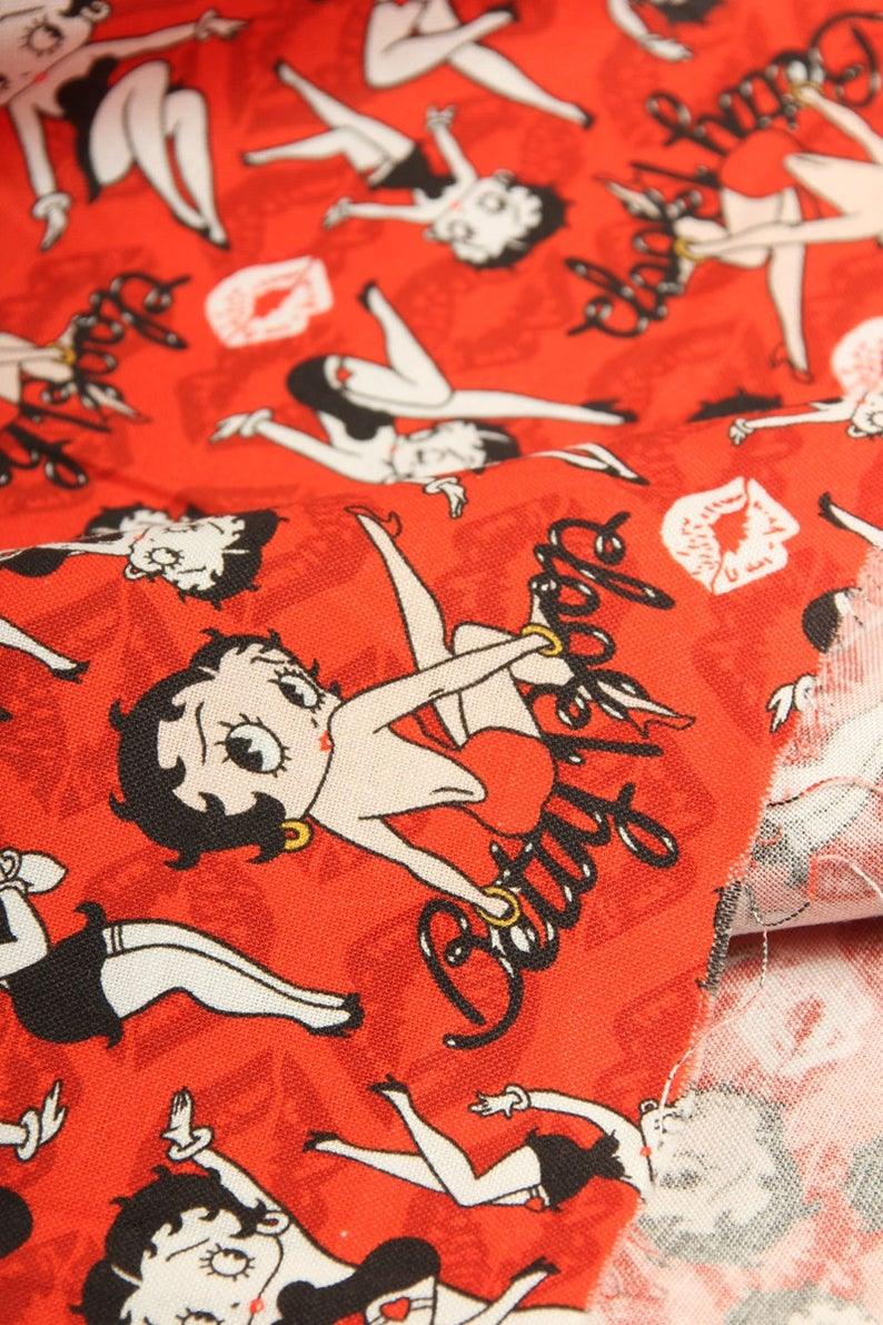 Betty Boop Red 2 Prints! Betty Boop, 1 Meter Medium Thickness Cotton Fabric, Fabric by Yard, Yardage Cotton Fabrics for Style Clothes  Bags - fabrics-top