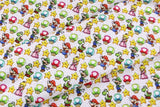 Super Mario and Friends Series 3 Colors! 1 Meter Top Quality Medium Thickness Plain Cotton Fabric, Fabric by Yard, Yardage Cotton 202011 - fabrics-top