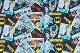 Batman Comics black! 1 Meter Medium Thickness Printed Plain Cotton Fabric, Fabric by Yard, Yardage Batman Fabric