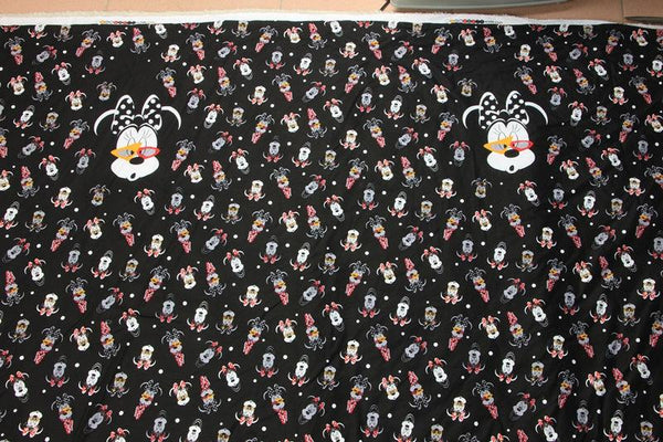 Minnie with Sunglasses!   Plain Cotton Fabric, Fabric by Yard, Yardage Cotton Fabrics for Style Garments, Bags - fabrics-top