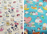 Adorable Disney Characters Together! 1 Meter Medium Thickness  Cotton Fabric, Fabric by Yard, Yardage Cotton Fabrics for  Style Garments