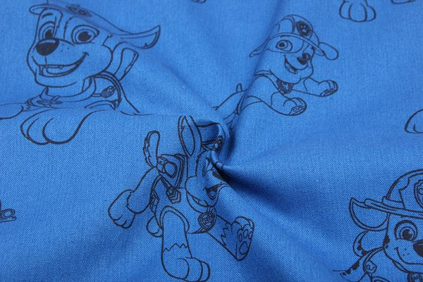 Paw Patrol blue! 1 Meter Printed Cotton Fabric, Fabric by Yard, Yardage Fabrics, Children  Kids - fabrics-top