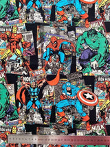 Collection 2 the Avengers Marvel Comics Super Hero! 1 Meter Medium Thickness Plain Cotton Fabric, Cotton Fabrics for  Style Garments, Masks
