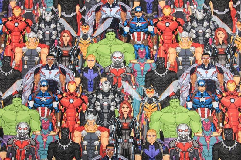 Movie Marvel Super Hero Infinity War! 1 yard Top Quality Medium Thickness Plain Cotton Fabric, Fabric by Yard, Avenger - fabrics-top