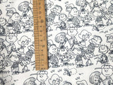 Snoopy Charlie Brown and Friends Series! 1 Yard Stiff Polyester Toile Fabric by Yard, Yardage Polyester Canvas Fabrics Bags Kids Children - fabrics-top