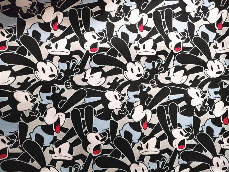 Mickey with Long Ears! 1 Meter Medium Thickness  Cotton Fabric, Fabric by Yard, Yardage Cotton Fabrics Style Garments, Bags - fabrics-top