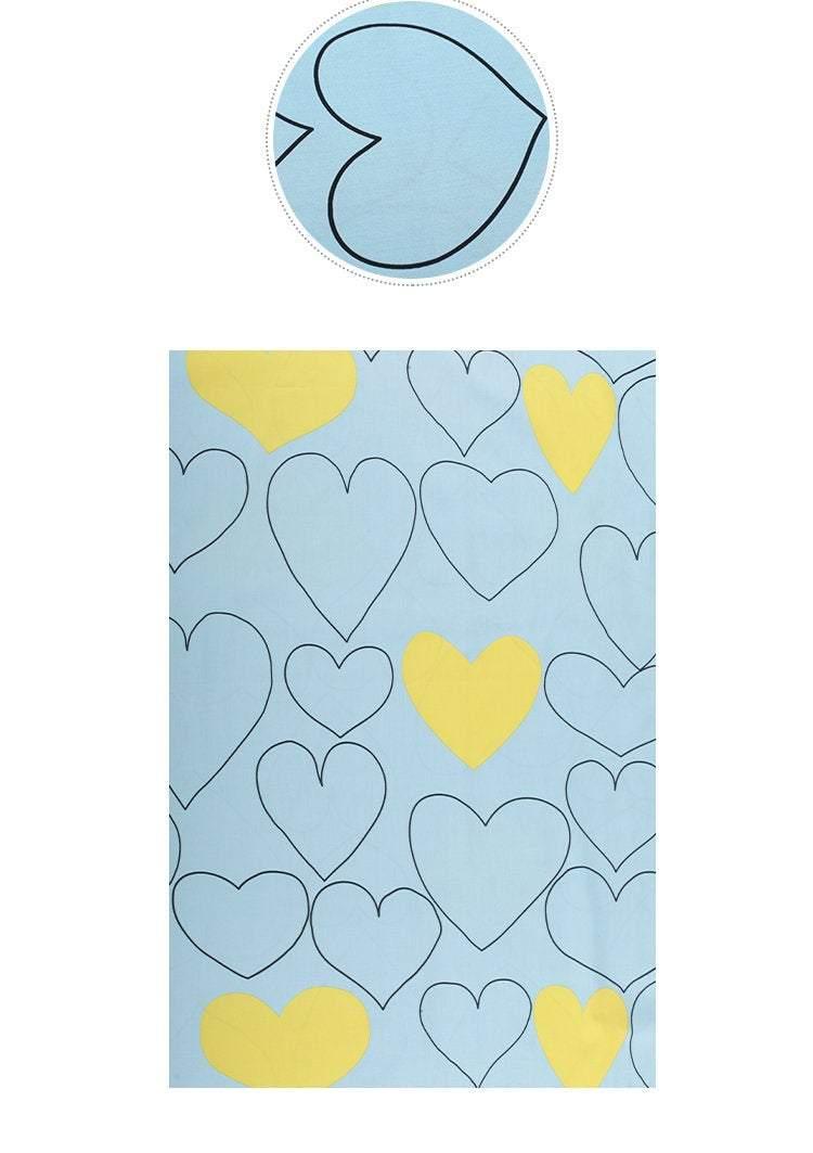 Hearts Sketch 2 colors! 1 Meter Quality Printed Cotton Fabrics by Yard, Fabric Yardage Floral Fabrics - fabrics-top