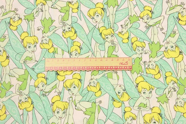 Tinker Bell the Fairies Green! 1 Yard Quality Medium Thickness Plain Cotton Fabric, Fabric by Yard, Yardage Cotton Fabrics for Style 2101 - fabrics-top