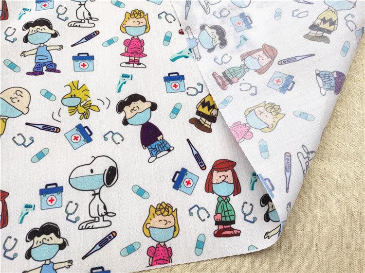 Snoopy and Charlie Brown in Hospital! 1 Yard Plain Polyester Blends Fabric, Fabric by Yard, Yardage  Fabrics for  Style Garments, Bags - fabrics-top