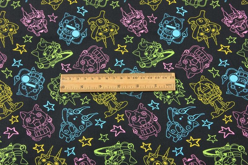 Pokemon shadow! 1 Meter Plain Cotton Fabric, Fabric by Yard, Yardage Cotton Fabrics for Style Garments, Bags - fabrics-top