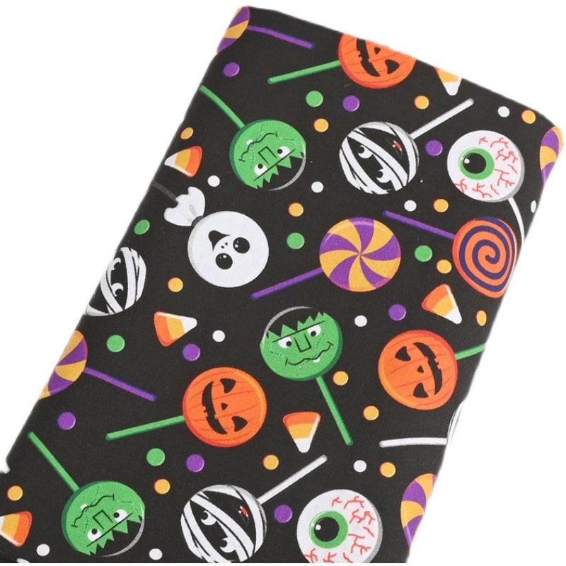 Halloween themed Lollipop! 1 yard Medium Thickness  Cotton Fabric, Fabric by Yard, Yardage Cotton Fabrics for  Style Garments, Bags