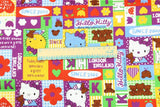 Hello Kitty Quality Prints Collection! 1 Meter Printed Cotton Fabric, Fabric by Yard, Yardage Bag Fabrics, Children Fabrics, Kids, Japanese - fabrics-top