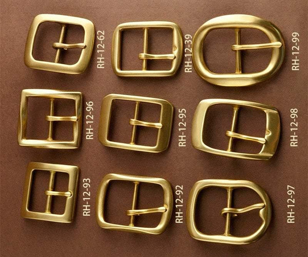 Solid Brass  日“ Shape Brass 1.5'' Belt Buckles for Men, Vintage handmade Style, 9 Models Available,