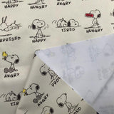 Snoopy's Emotions! 1 Yard Thick Twill Polyester Toile Fabric, Fabric by Yard, Yardage Poly Fabrics for Bags Kids Children Style - fabrics-top