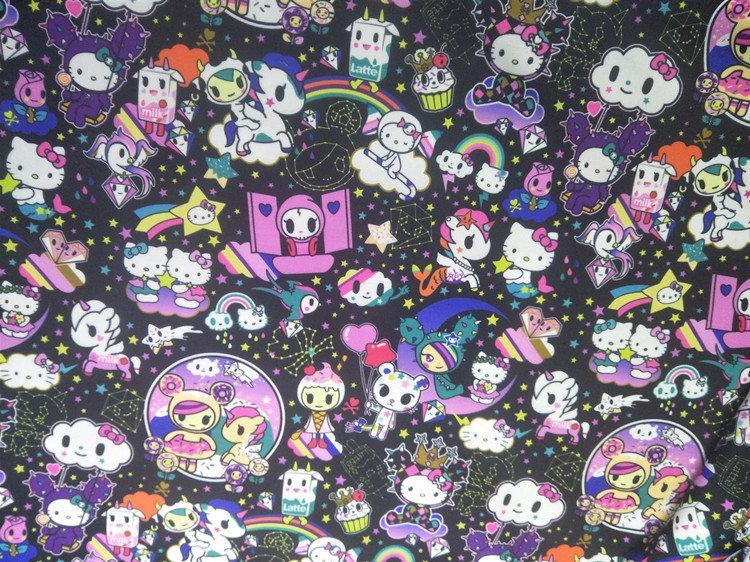 Hello Kitty x Tokidoki! 1 Meter Printed Stretch Poly Fabric, Fabric by Yard, Yardage  Bag Fabrics, Children Fabrics,Japanese - fabrics-top