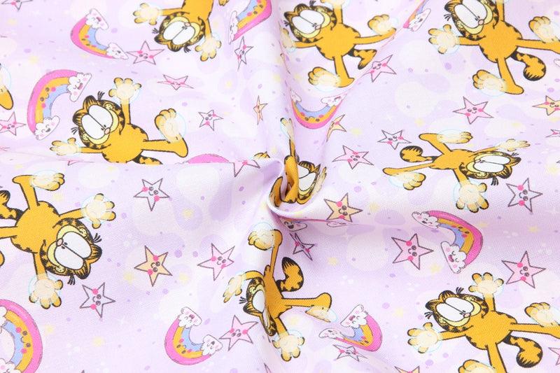 the Garfield cat and Rainbow! 1 Yard Printed Cotton Fabric, Fabric by Yard, Yardage Fabrics, Children  Kids - fabrics-top