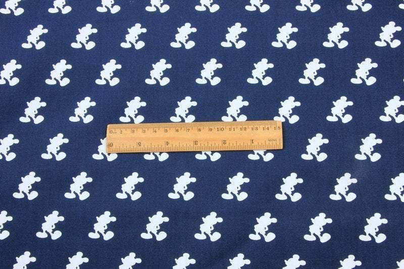 Mickey Shadow Navy White ! 1 Meter Medium Thickness  Cotton Fabric, Fabric by Yard, Yardage Cotton Fabrics for  Style Garments, Bags - fabrics-top