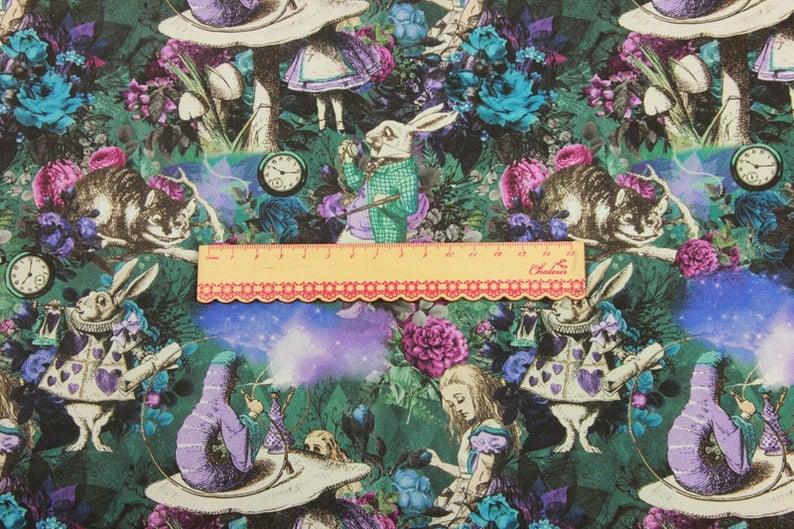 Alice's Adventures in Wonderland 5 Prints! 1 Meter Medium Top Quality Printed Cotton Fabric, by Yard, Yardage Cotton  Fabrics Alice Poker - fabrics-top