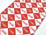 Coke Red! 1 Meter Light Stiff Polyester Toile Fabric, Fabric by Yard, Yardage Canvas Fabrics for Bags Coca cola Coke Bottles - fabrics-top