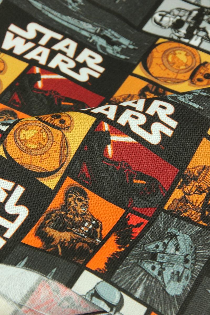 Star Wars black and orange! 1 Meter Printed Cotton Fabric, Fabric by Yard, Yardage Fabrics, Children  Kids - fabrics-top